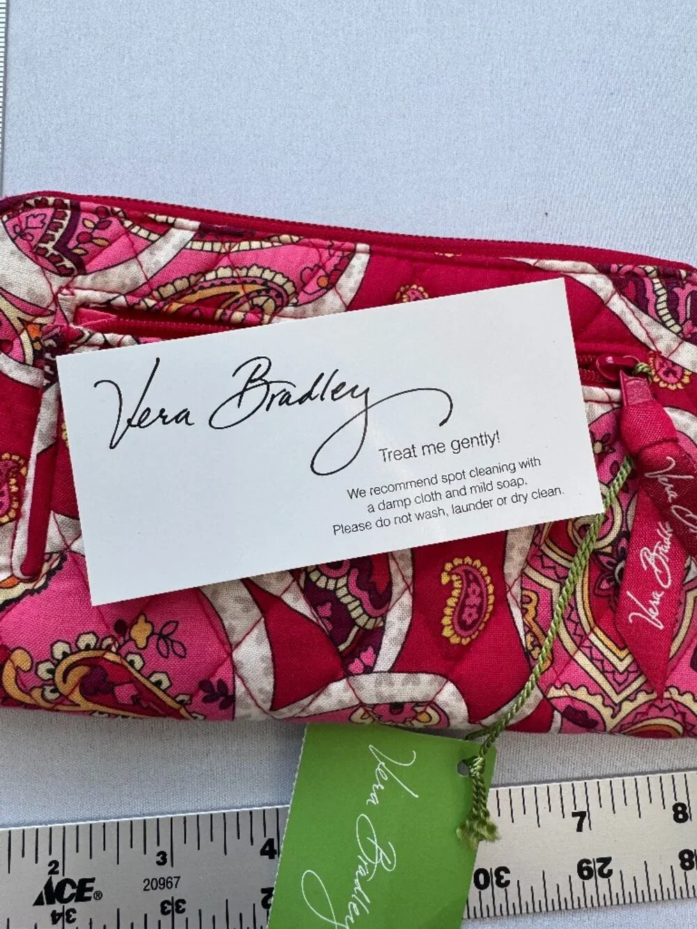 Vera Bradley Zip-Around Wallet Wristlet Rosy Posies NWT - Picture 10 of 10